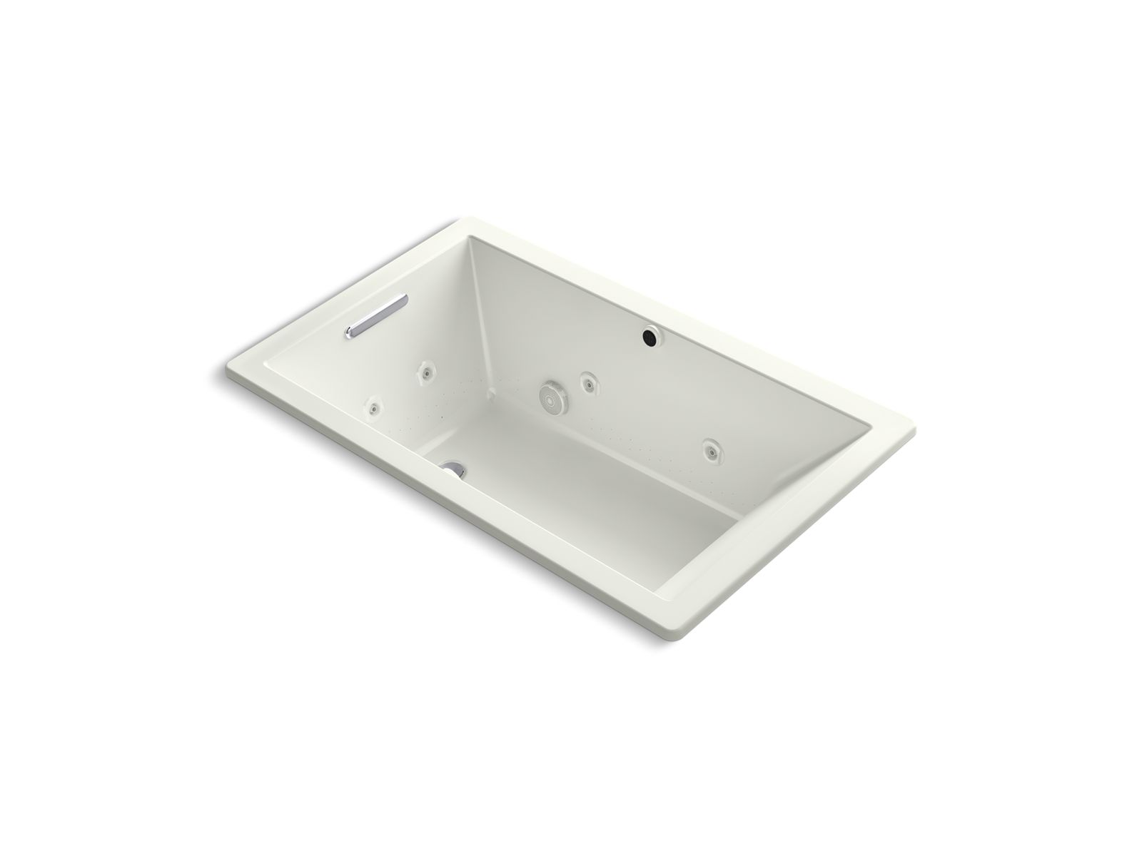 KOHLER K-1849-XHGH Underscore 60" x 36" drop-in Heated BubbleMassage air bath with whirlpool