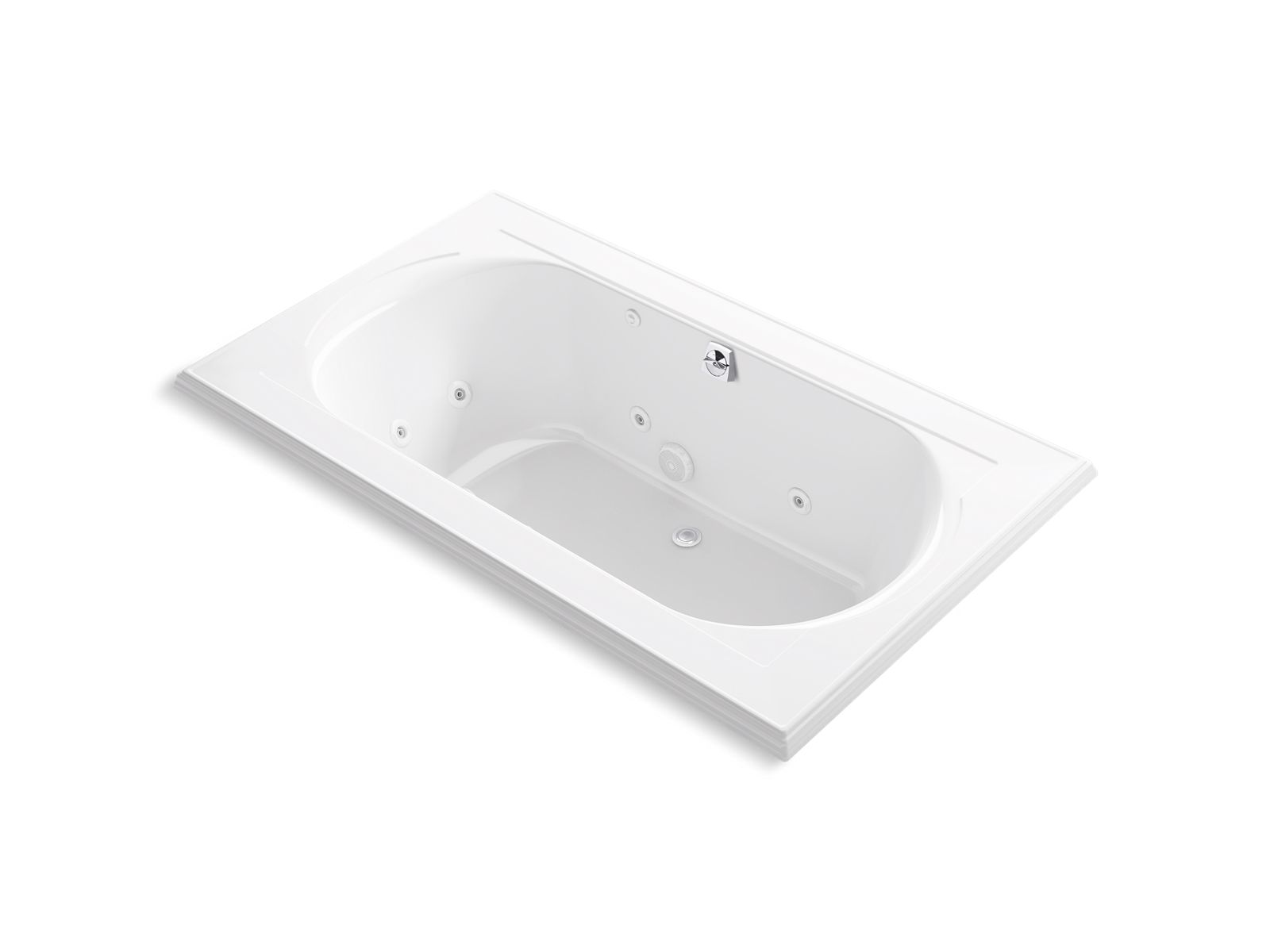 KOHLER K-1418-JHH Memoirs 72" x 42" drop-in whirlpool bath