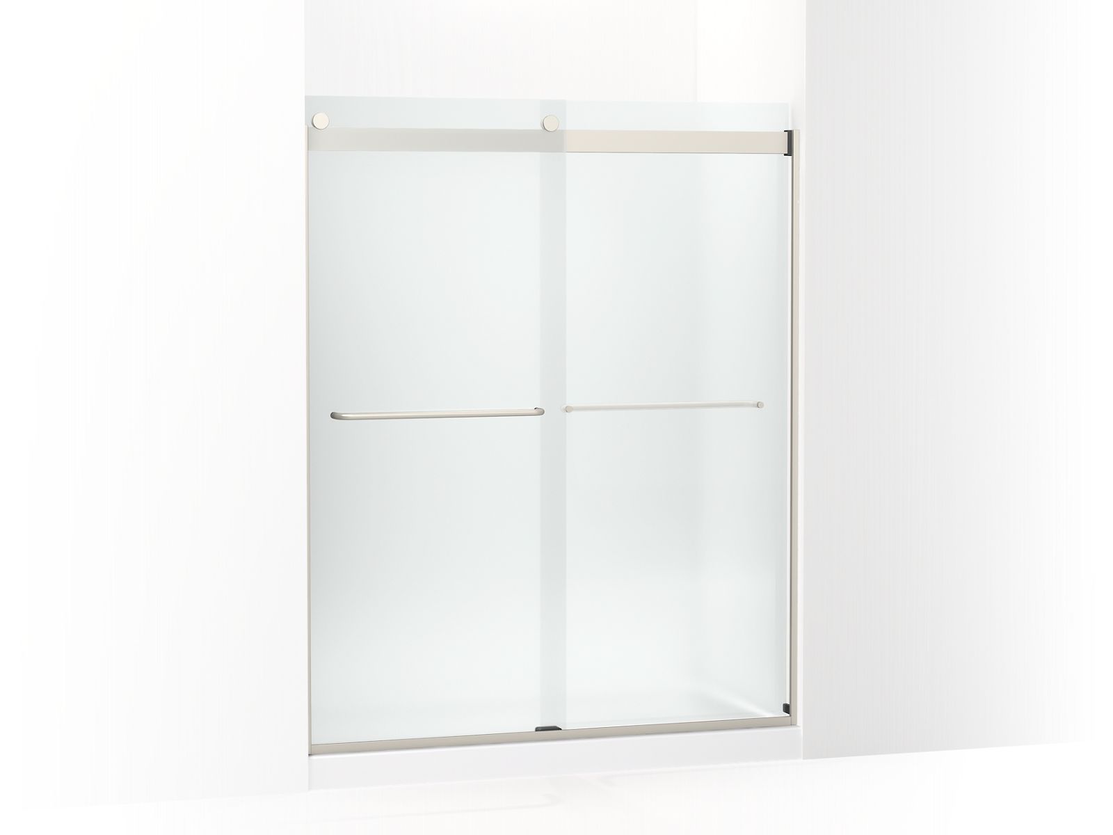 KOHLER K-706015-D3 Levity Sliding shower door, 74" H x 56-5/8 - 59-5/8" W, with 1/4" thick Frosted glass