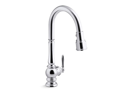 KOHLER K-29709-WB Artifacts Touchless pull-down kitchen sink faucet with KOHLER Konnect and three-function sprayhead