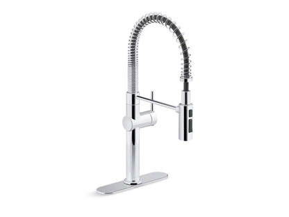 KOHLER K-22973 Crue Semi-professional kitchen sink faucet with three-function sprayhead