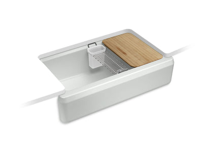 KOHLER K-24564 Riverby 35-3/4" undermount single-bowl farmhouse workstation kitchen sink