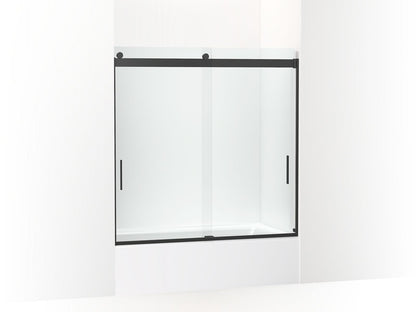 KOHLER K-706002-L Levity Sliding bath door, 59-3/4" H x 56-5/8 - 59-5/8" W, with 1/4" thick Crystal Clear glass