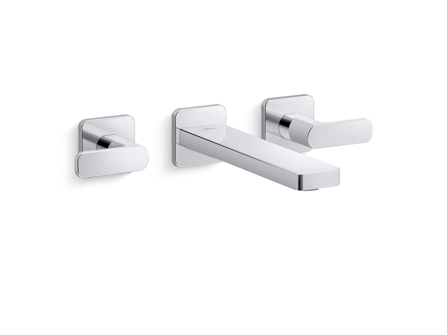 KOHLER K-T27120-4 Parallel Wall-mount bathroom sink faucet trim, 1.2 gpm