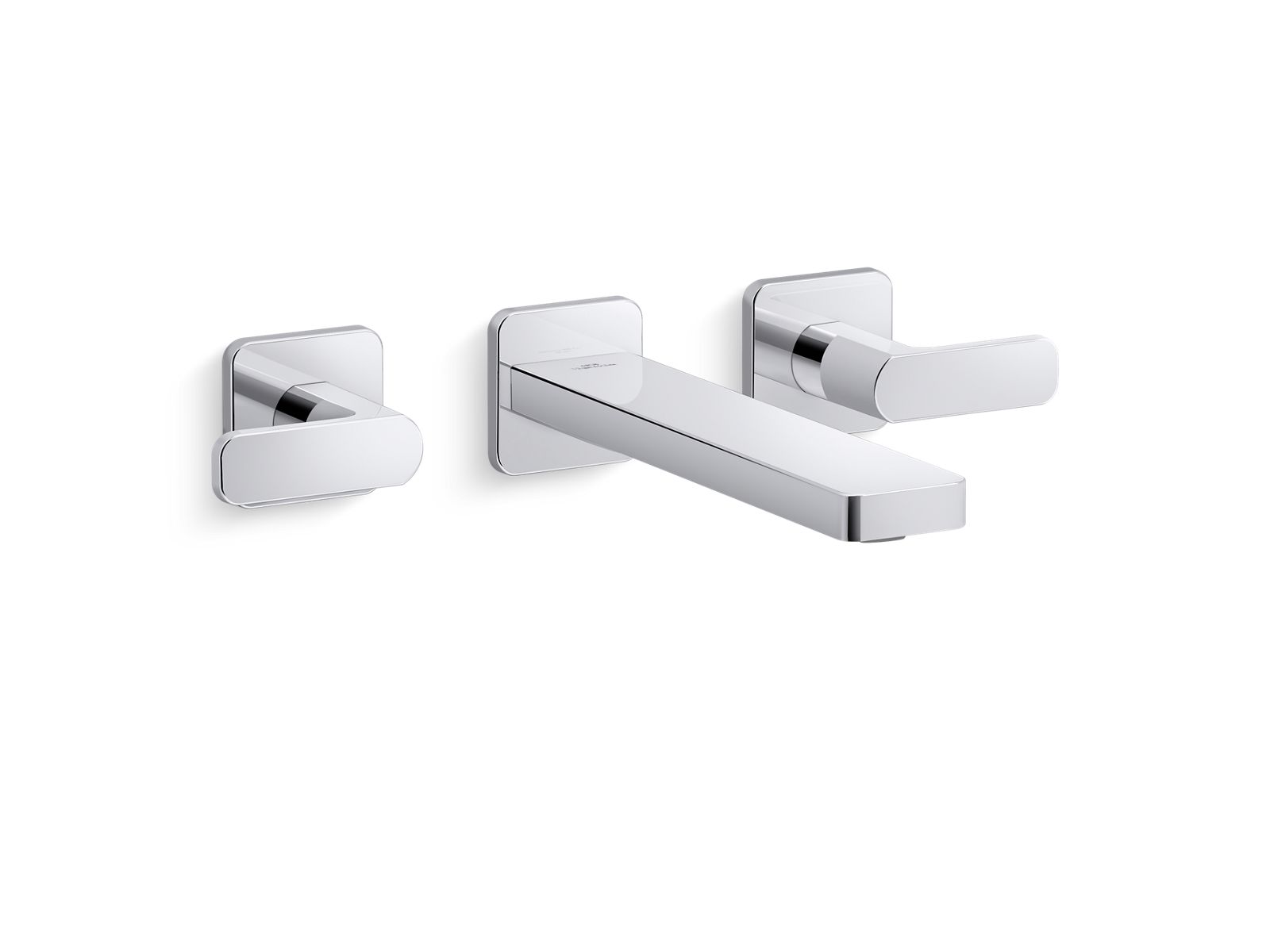 KOHLER K-T27120-4 Parallel Wall-mount bathroom sink faucet trim, 1.2 gpm