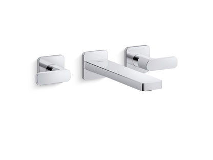 KOHLER K-T27120-4 Parallel Wall-mount bathroom sink faucet trim, 1.2 gpm