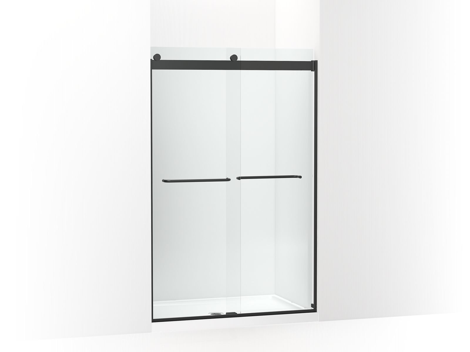 KOHLER K-706014-L Levity Sliding shower door, 74" H x 44-5/8 - 47-5/8" W, with 1/4" thick Crystal Clear glass
