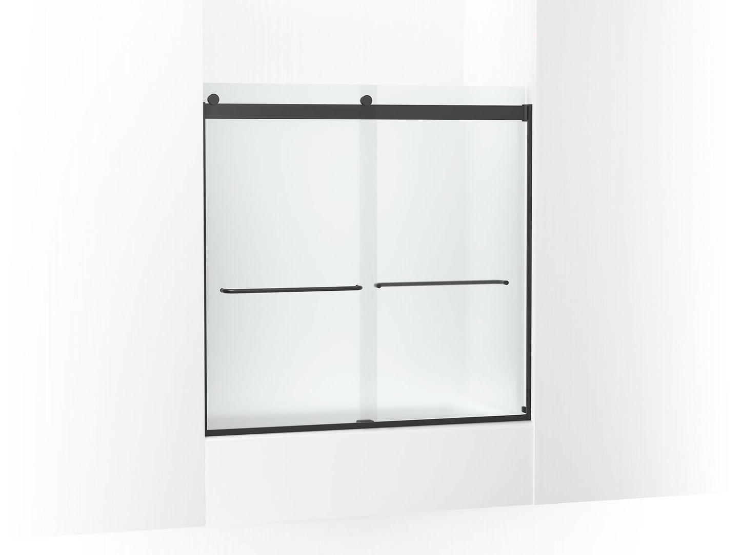 KOHLER K-706006-D3 Levity Sliding bath door, 59-3/4" H x 56-5/8 - 59-5/8" W, with 1/4" thick Frosted glass