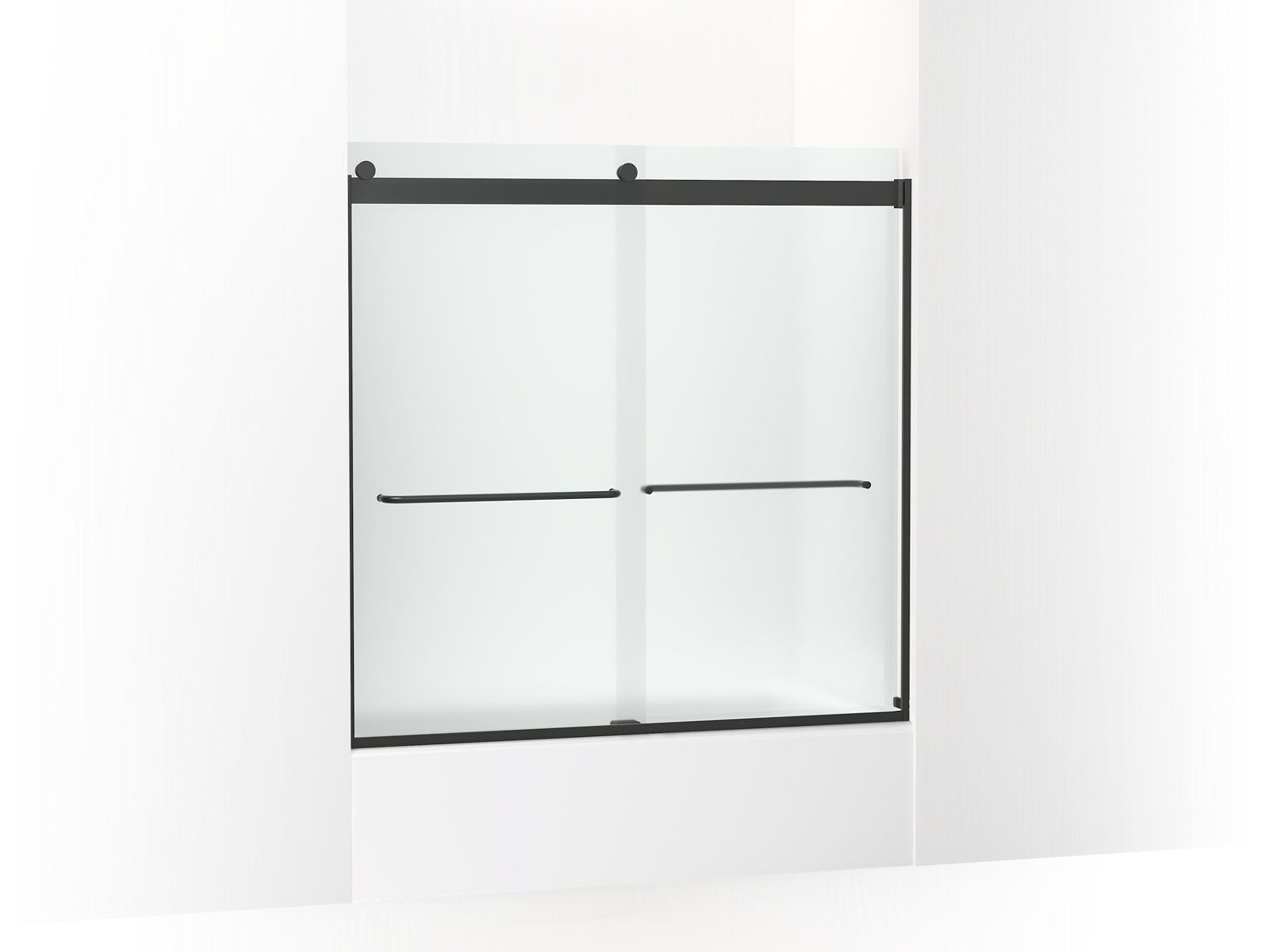 KOHLER K-706006-D3 Levity Sliding bath door, 59-3/4" H x 56-5/8 - 59-5/8" W, with 1/4" thick Frosted glass