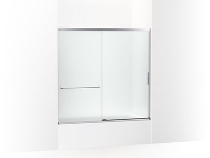 KOHLER K-707609-6D3 Elate Sliding bath door, 56-3/4" H x 56-1/4 - 59-5/8" W, with 1/4" thick Frosted glass