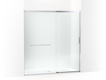 KOHLER K-707617-8L Elate Sliding shower door, 75-1/2" H x 68-1/4 - 71-5/8" W, with heavy 5/16" thick Crystal Clear glass