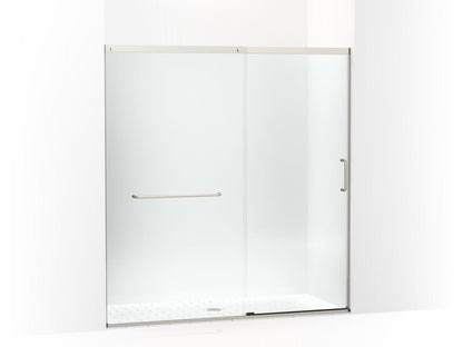 KOHLER K-707617-8L Elate Sliding shower door, 75-1/2" H x 68-1/4 - 71-5/8" W, with heavy 5/16" thick Crystal Clear glass