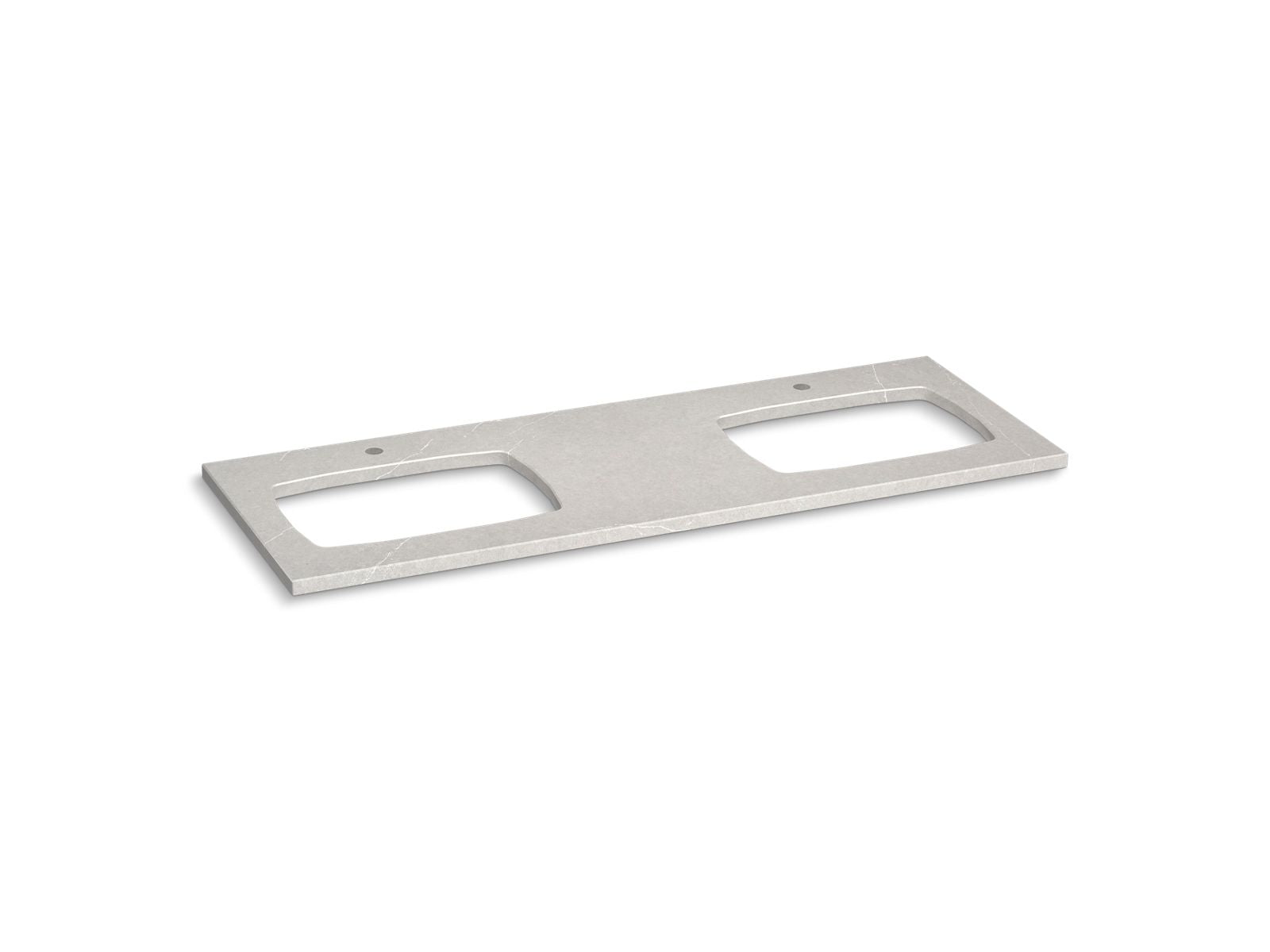 KOHLER K-28257 Silestone 61" quartz vanity top with two rectangular cutouts for Carillon sinks