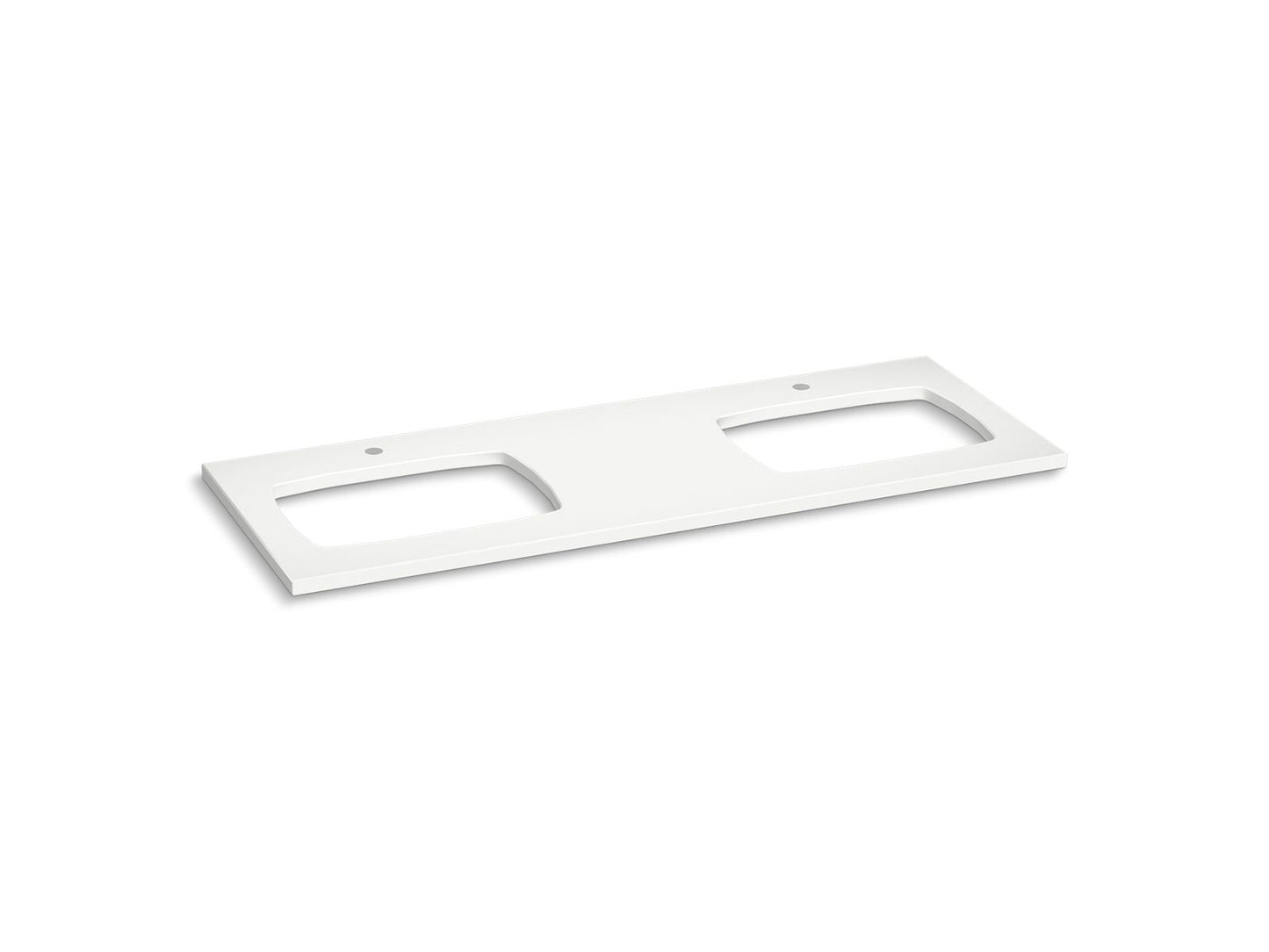 KOHLER K-28257 Silestone 61" quartz vanity top with two rectangular cutouts for Carillon sinks