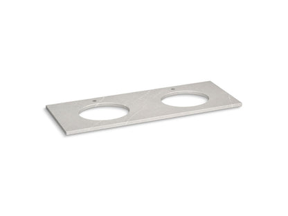KOHLER K-28259 Silestone quartz 61" vanity top with double oval cutouts