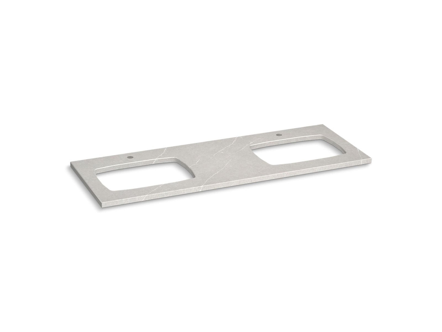 KOHLER K-28260 Silestone quartz 61" vanity top with double Carillon Rectangle cutouts