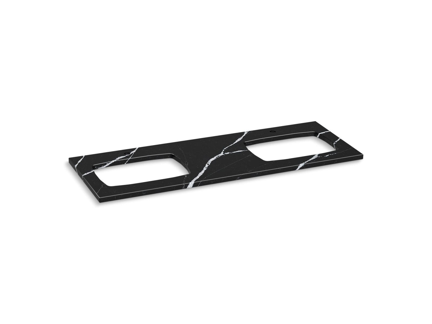 KOHLER K-28260 Silestone quartz 61" vanity top with double Carillon Rectangle cutouts