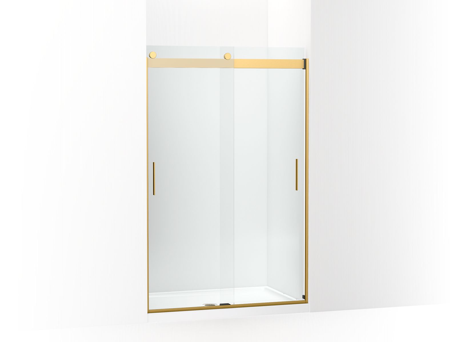 KOHLER K-706008-L Levity Sliding shower door, 74" H x 43-5/8 - 47-5/8" W, with 1/4" thick Crystal Clear glass