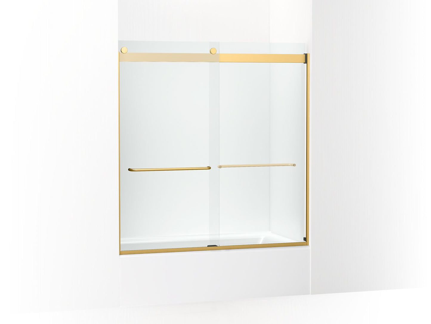 KOHLER K-706004-L Levity Sliding bath door, 62" H x 56-5/8 - 59-5/8" W, with 1/4" thick Crystal Clear glass