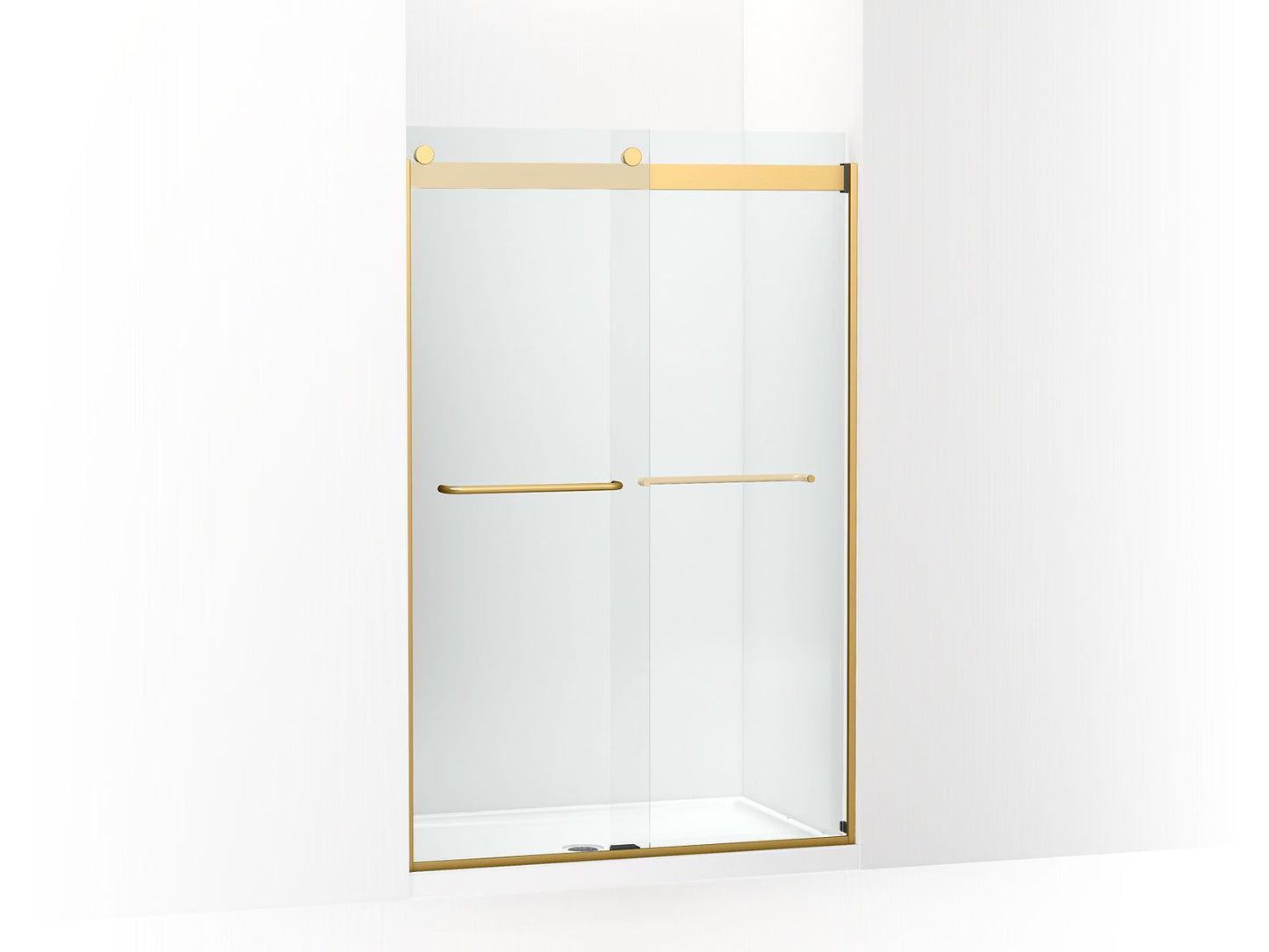 KOHLER K-706014-L Levity Sliding shower door, 74" H x 44-5/8 - 47-5/8" W, with 1/4" thick Crystal Clear glass
