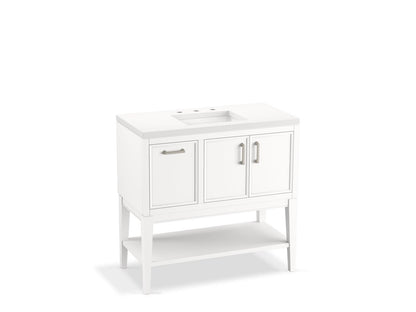 KOHLER K-33579-ASB Winnow 36" bathroom vanity cabinet with sink and quartz top