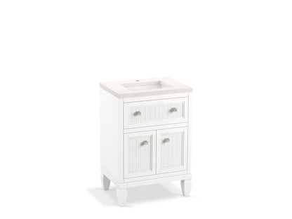 KOHLER K-33535-ASB Hearthaven 24" bathroom vanity cabinet with sink and quartz top