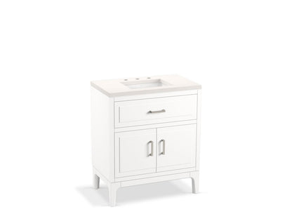 KOHLER K-33552-ASB Seer 30" bathroom vanity cabinet with sink and quartz top