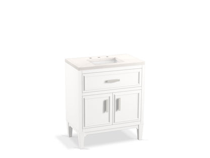 KOHLER K-33544-ASB Southerk 30" bathroom vanity cabinet with sink and quartz top