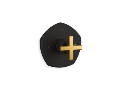 KOHLER K-T27040-3 Occasion MasterShower temperature control valve trim with cross handle