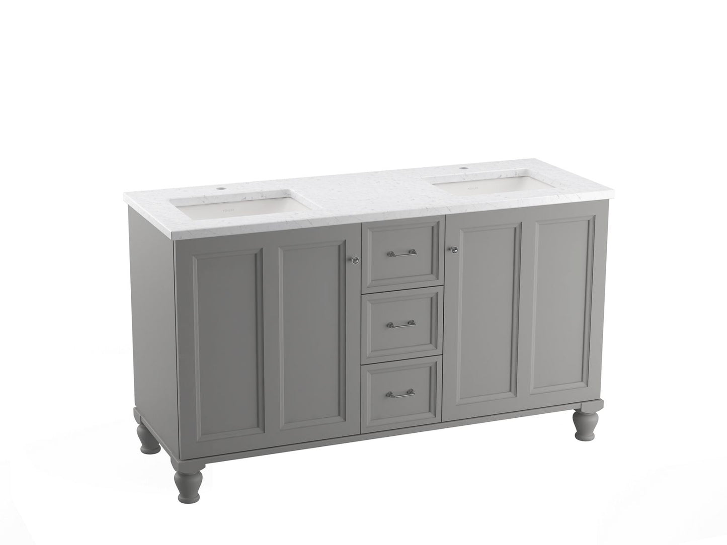 KOHLER K-99524-LG Damask 60" bathroom vanity cabinet