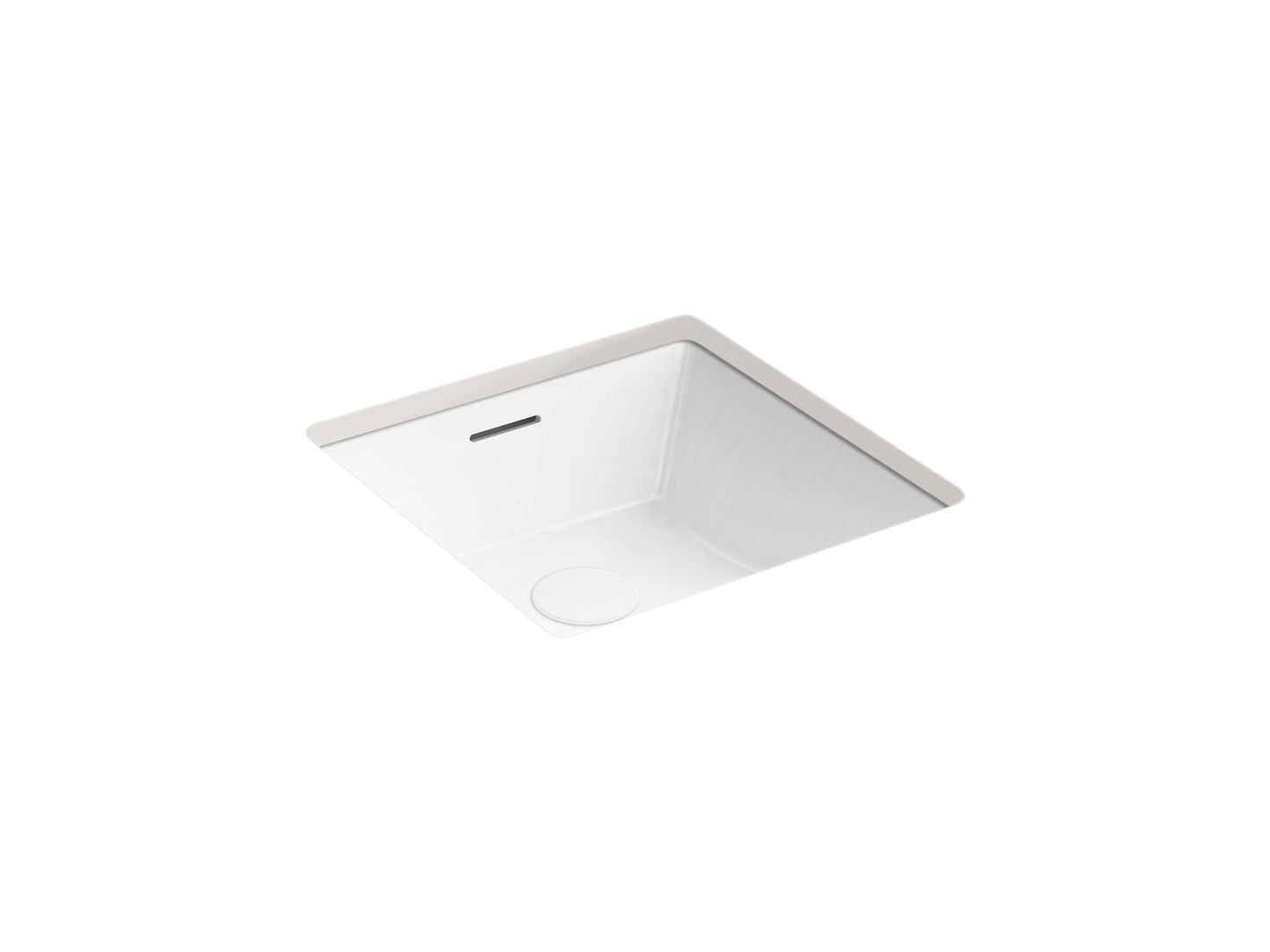 KOHLER K-21056 Brazn 16-1/4" square undermount bathroom sink