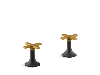 KOHLER K-27018-3 Occasion Deck-mount bath faucet handles with Cross design
