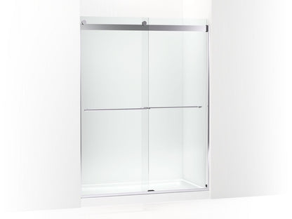 KOHLER K-702424-L Levity Plus Frameless sliding shower door, 77-9/16" H x 56-5/8 - 59-5/8" W, with 5/16"-thick Crystal Clear glass