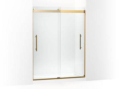 KOHLER K-702423-L Levity Plus Frameless sliding shower door, 77-9/16" H x 56-5/8 - 59-5/8" W, with 5/16"-thick Crystal Clear glass