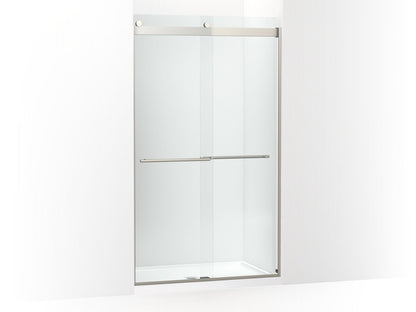KOHLER K-702428-L Levity Plus Frameless sliding shower door, 81-5/8" H x 44-5/8 - 47-5/8" W, with 3/8"-thick Crystal Clear glass