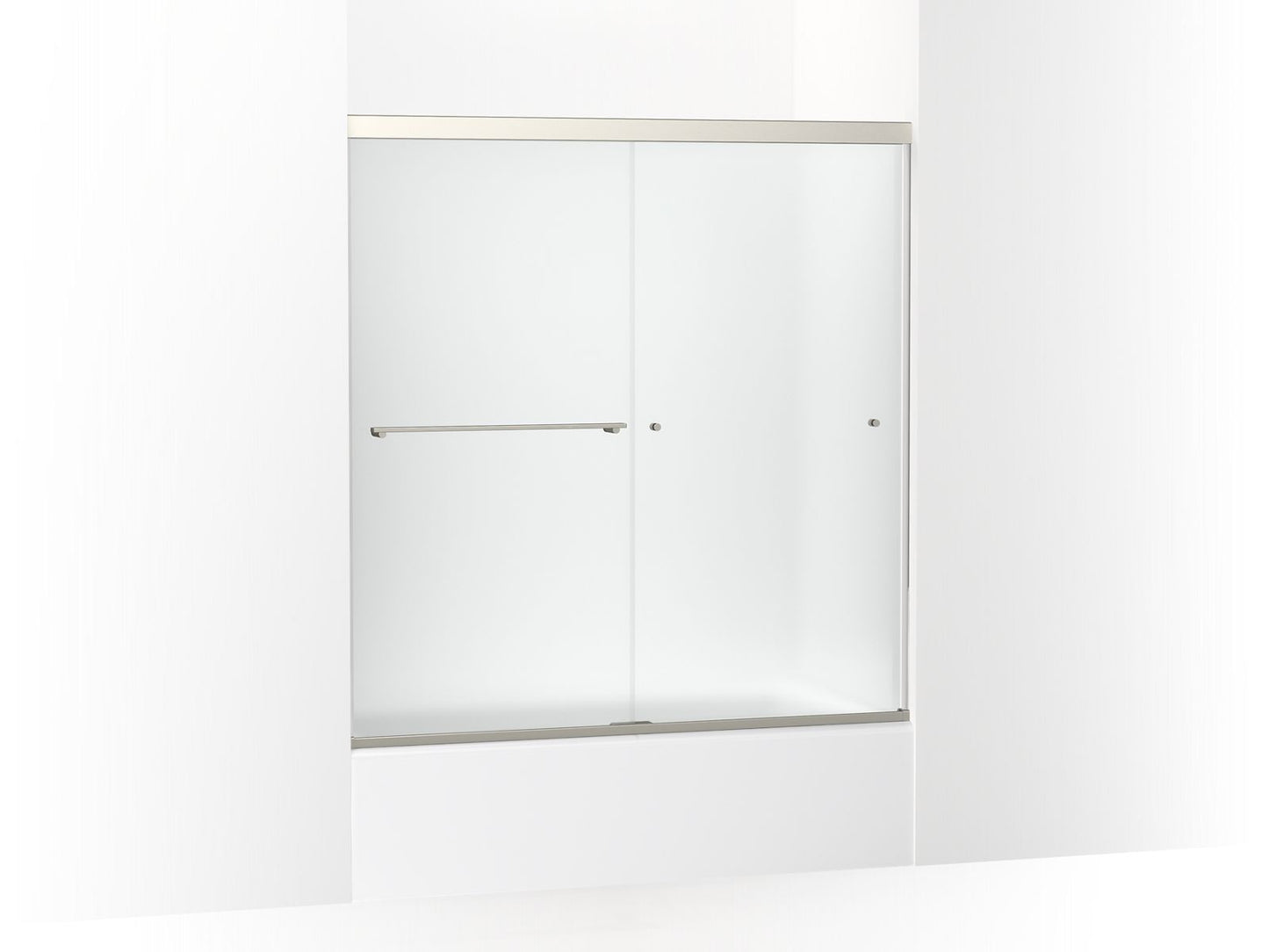 KOHLER K-707002-D3 Revel Sliding bath door, 62" H x 56-5/8 - 59-5/8" W, with 5/16" thick Frosted glass