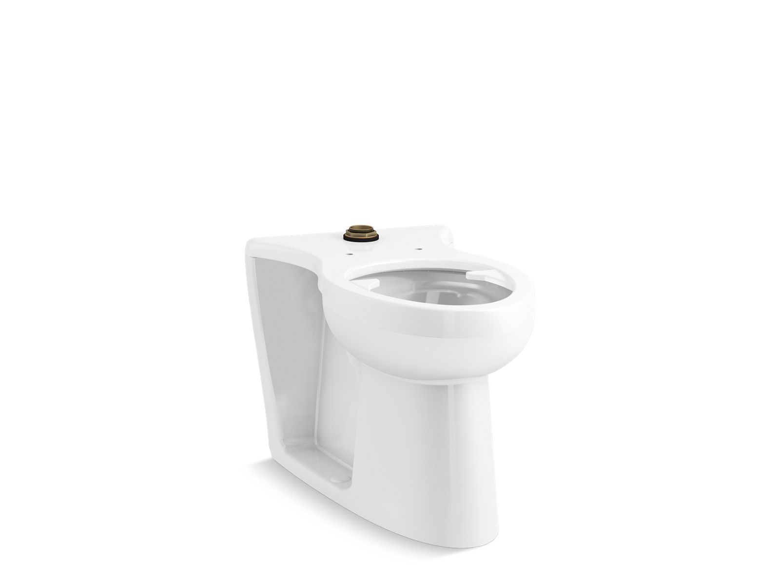 KOHLER K-25042-SSL Modflex Adjust-a-Bowl Floor-mount top spud flushometer bowl with bedpan lugs