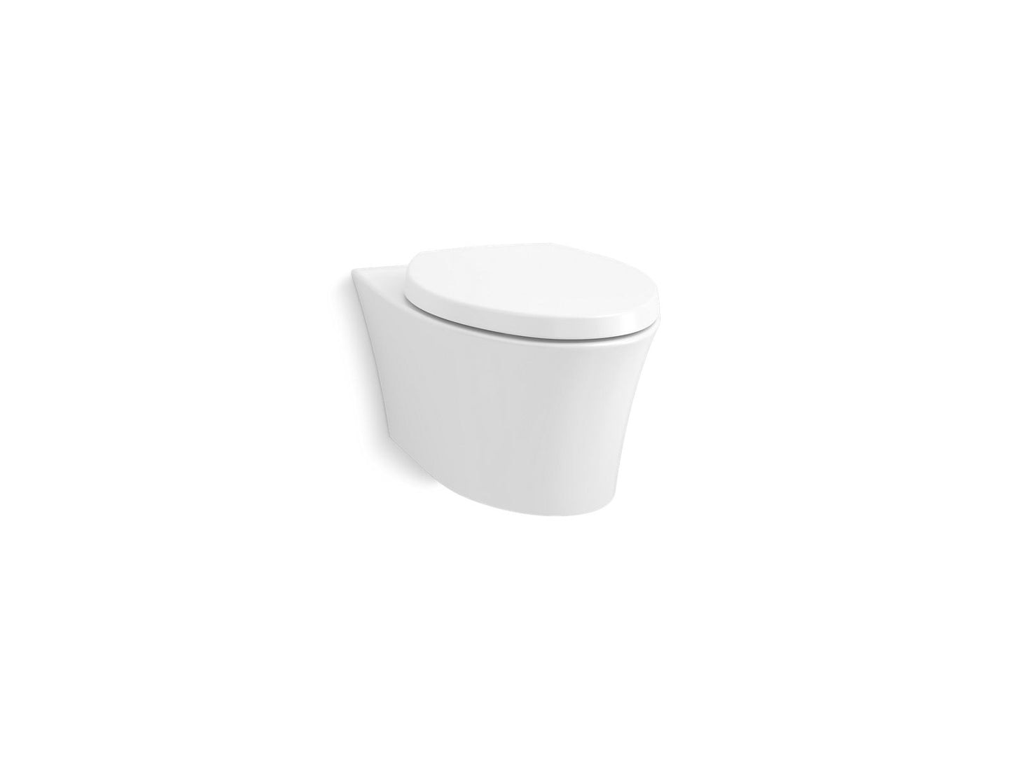 KOHLER K-31539 Veil Wall-hung compact elongated toilet, dual-flush