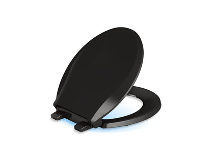 KOHLER K-75758-RL Cachet Nightlight ReadyLatch Quiet-Close round-front toilet seat