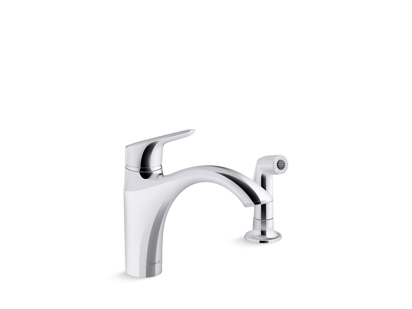 KOHLER K-30471 Rival Single-handle kitchen sink faucet with side sprayer