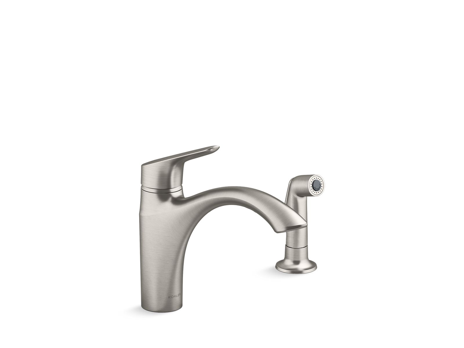 KOHLER K-30471 Rival Single-handle kitchen sink faucet with side sprayer