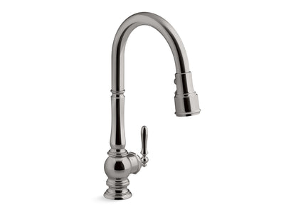 KOHLER K-29709 Artifacts Touchless pull-down kitchen sink faucet with three-function sprayhead