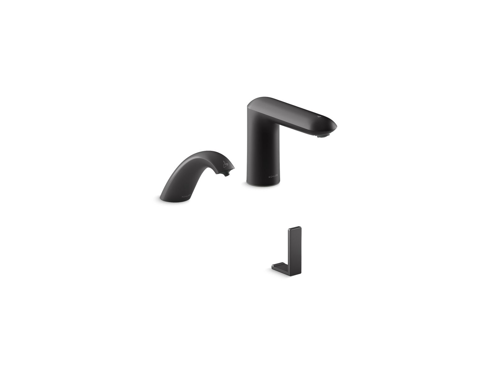 KOHLER K-181029-BK1 Kumin Curve Touchless lavatory faucet and soap dispenser for Constellation lavatory system, 0.5 gpm