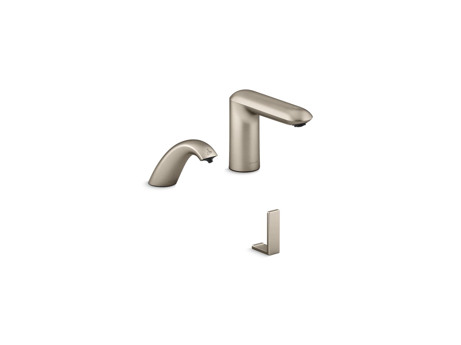 KOHLER K-181029-BK1 Kumin Curve Touchless lavatory faucet and soap dispenser for Constellation lavatory system, 0.5 gpm