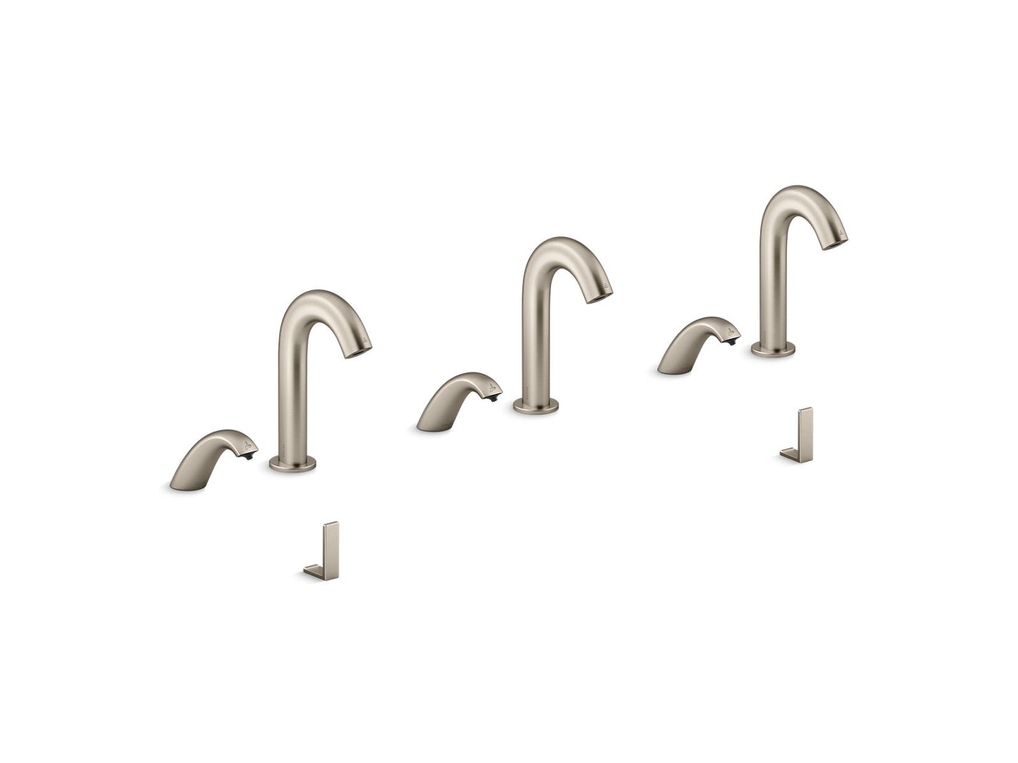 KOHLER K-181033-BB1 Oblo Curve Touchless lavatory faucets and soap dispensers for Constellation lavatory system, 0.5 gpm