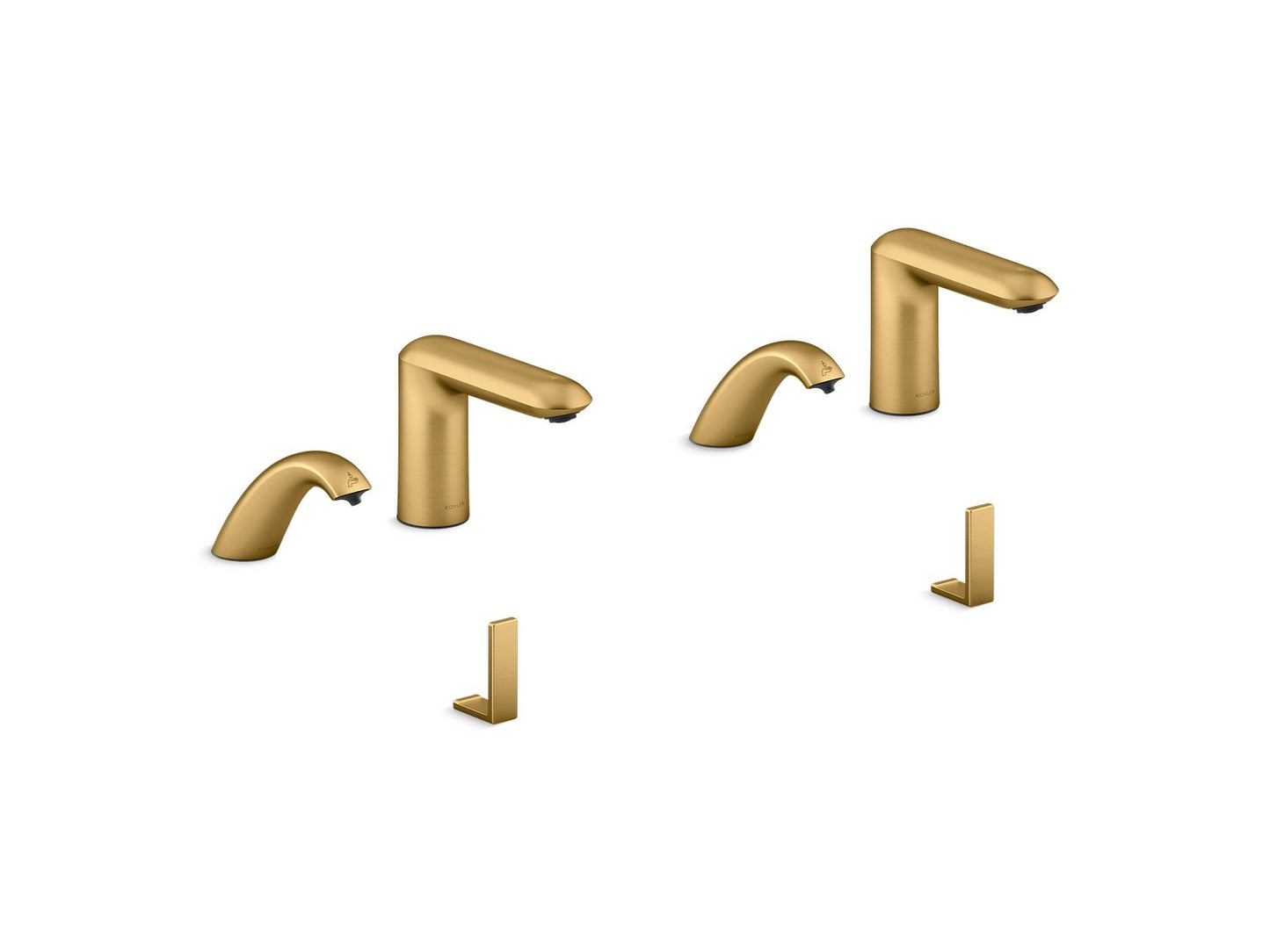 KOHLER K-181030-BK1 Kumin Curve Touchless lavatory faucets and soap dispensers for Constellation lavatory system, 0.5 gpm
