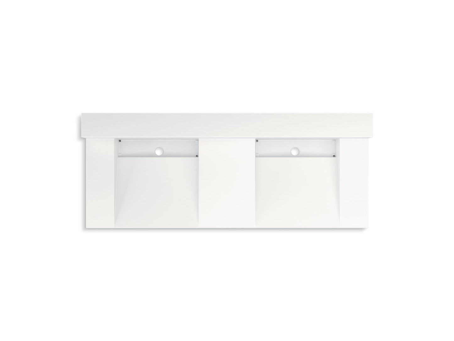 KOHLER K-81025-BSS Constellation 60" wall-mount basin lavatory system with backsplash
