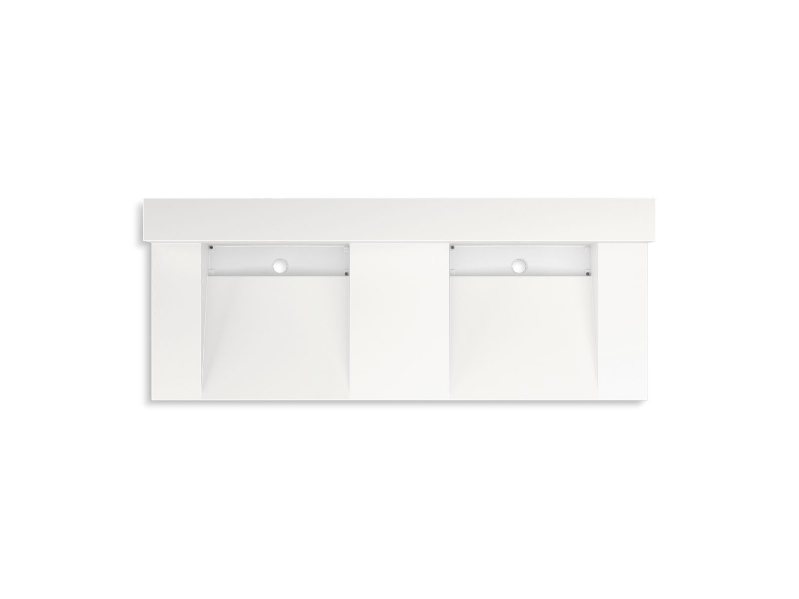 KOHLER K-81025-BSS Constellation 60" wall-mount basin lavatory system with backsplash