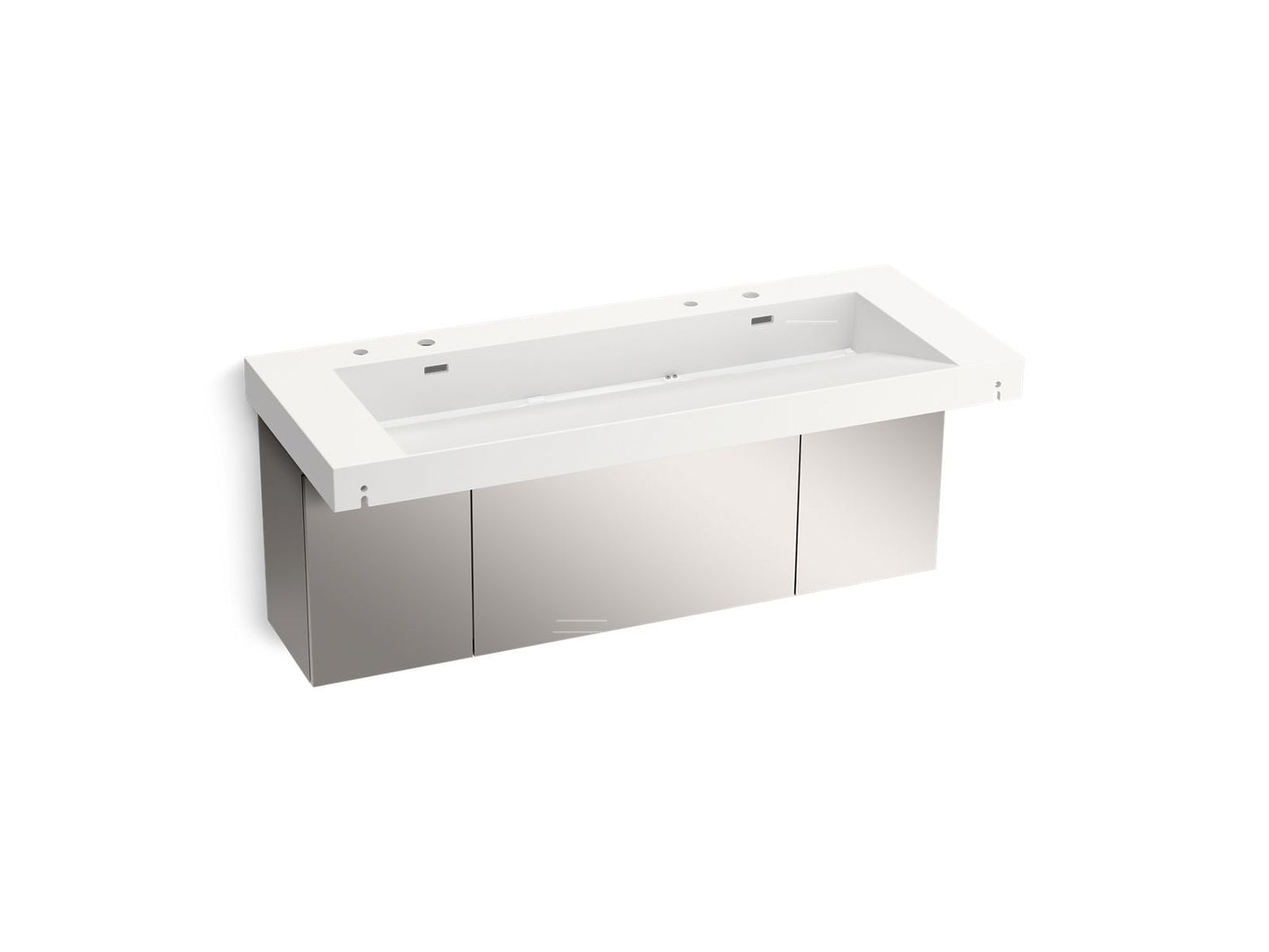 KOHLER K-81032-BSS Constellation 60" wall-mount trough lavatory system