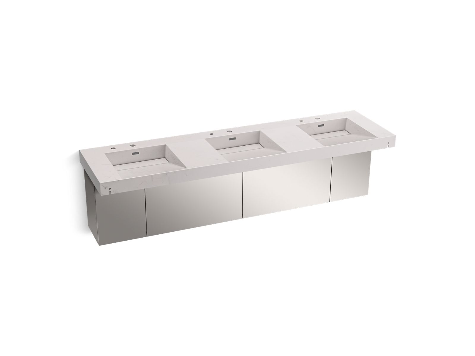 KOHLER K-81031-BSS Constellation 90" wall-mount basin lavatory system
